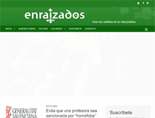 Tablet Screenshot of enraizados.org